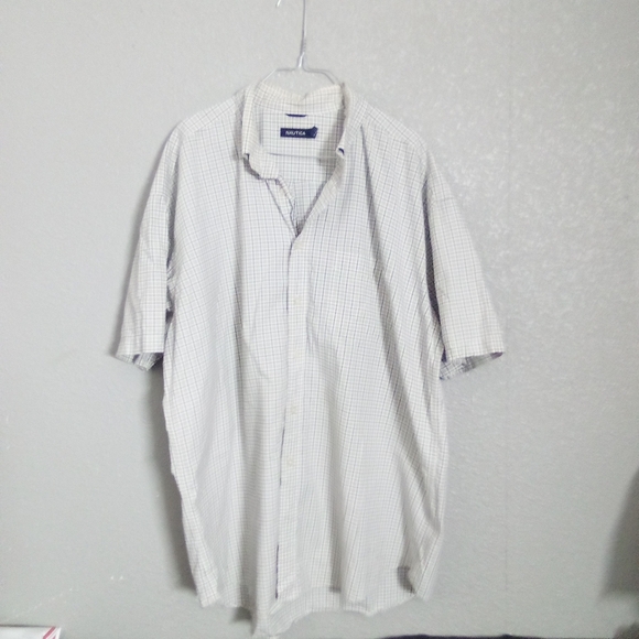Nautica Men's White Checkered Shirt ( Box Gs ) - Picture 1 of 3